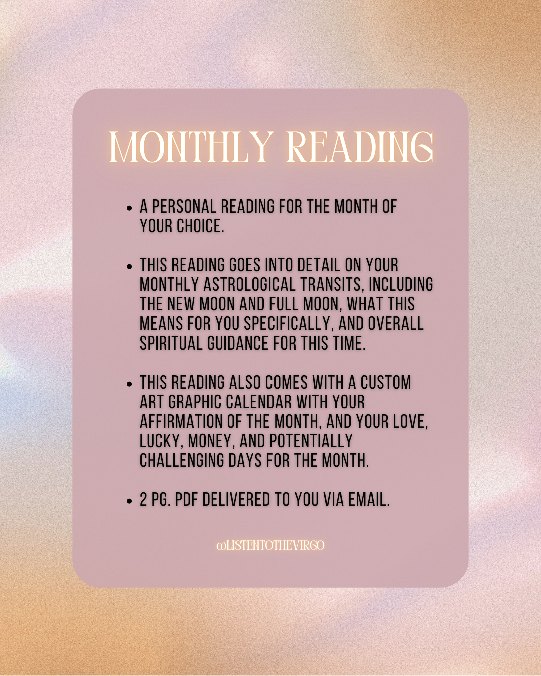 monthly astrology reading