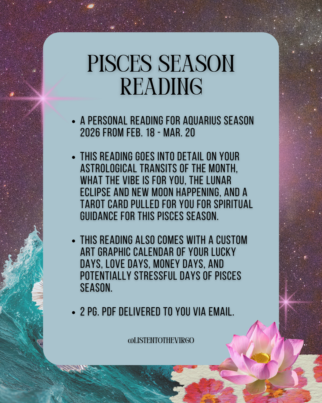 Pisces Season Reading | Personalized Astrology & Tarot Guidance